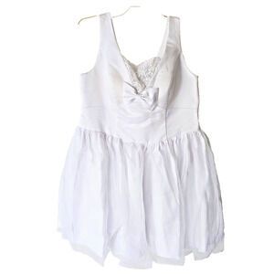 Light In The Box White Sleeveless Short Wedding Dress Size 26W